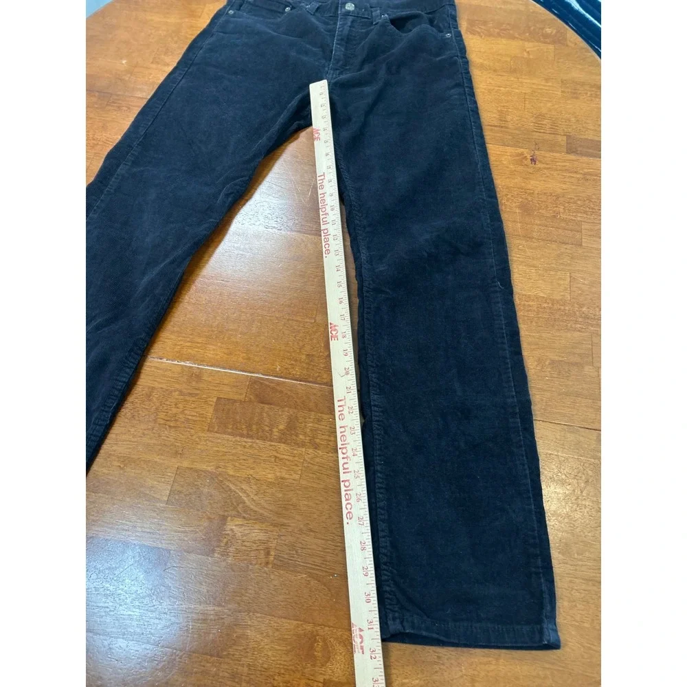 Levi's Corduroy Pants Mens 30x32 Navy Black Premium Slim Straight Corduroy